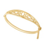 BRACELETS & BANGLES SOLVAR GOLD PLATED BANGLE - TRINITY