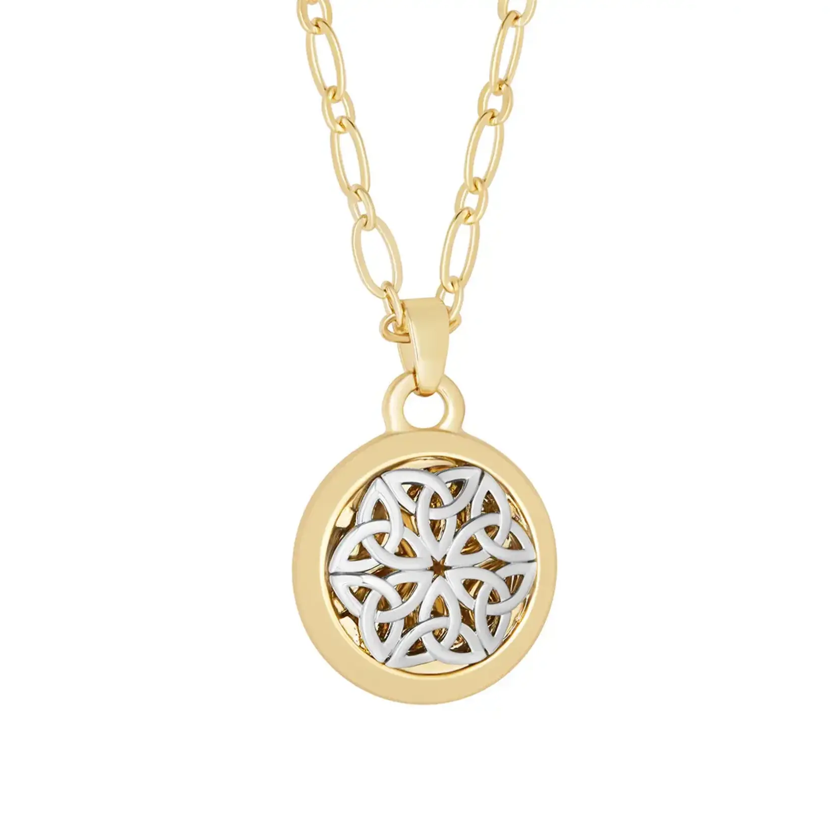 PENDANTS & NECKLACES SOLVAR SILVER & GP TRINITY KNOTS PENDANT