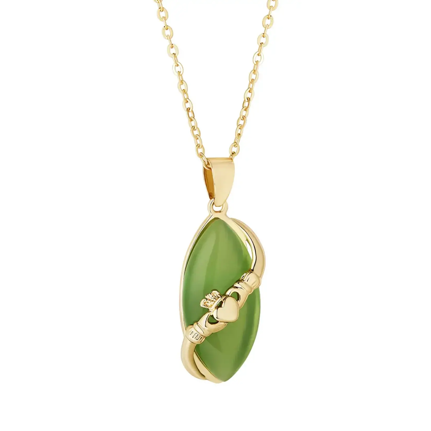 PENDANTS & NECKLACES SOLVAR GP CLADDAGH CAT EYE PENDANT