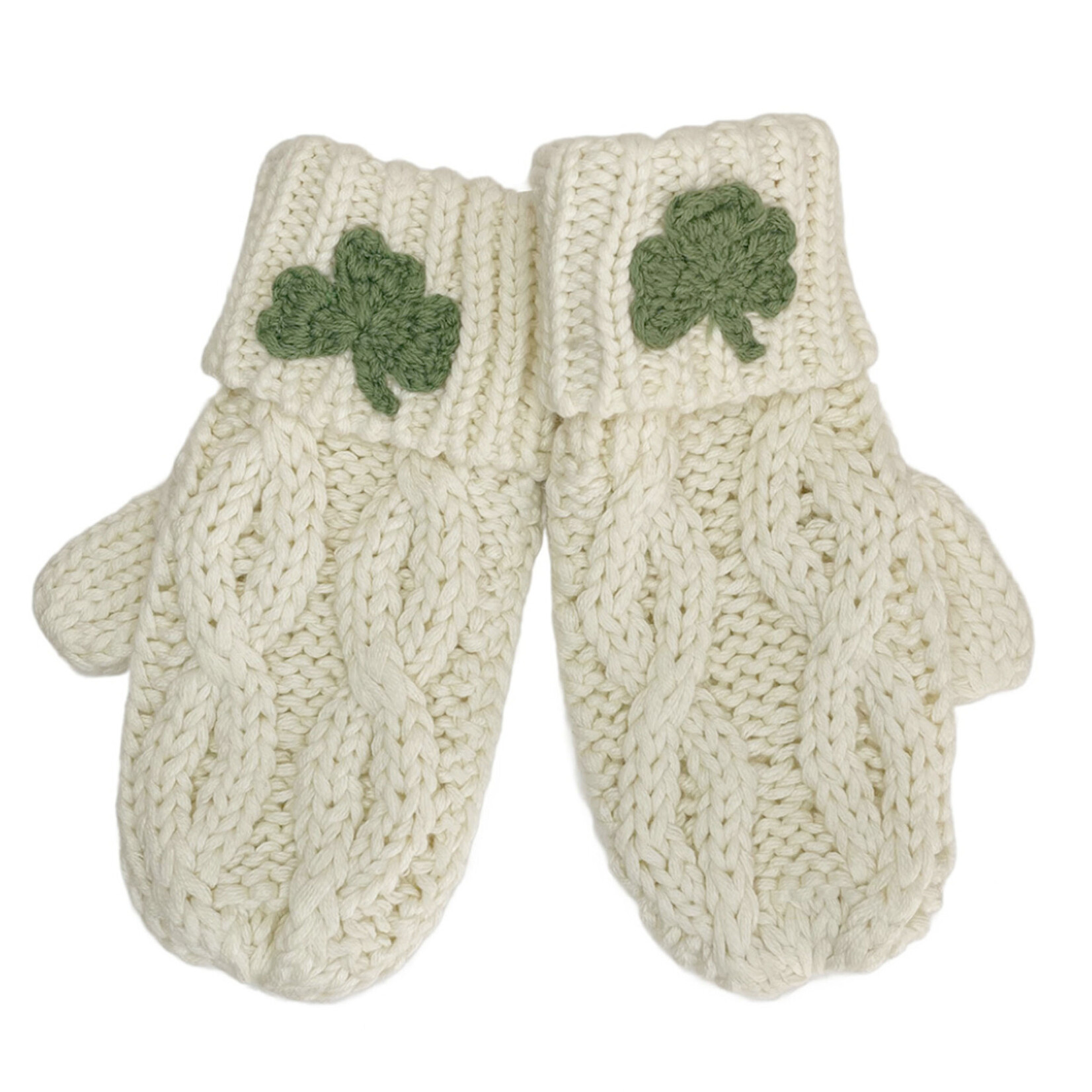 KIDS ACCESSORIES PATRICK FRANCIS KNIT KIDS MITTENS w SHAMROCK