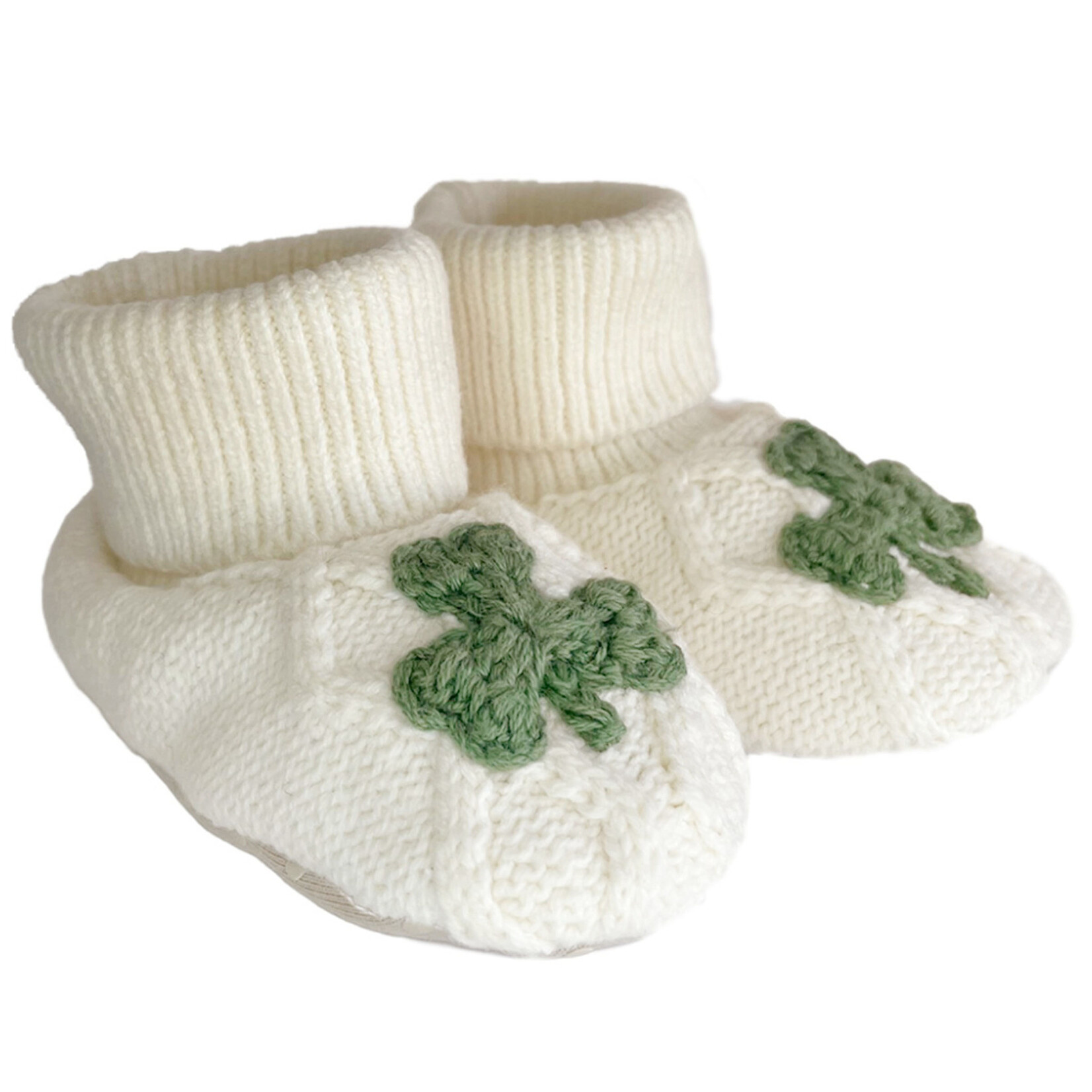 KIDS ACCESSORIES PATRICK FRANCIS KNIT BOOTIES w SHAMROCK