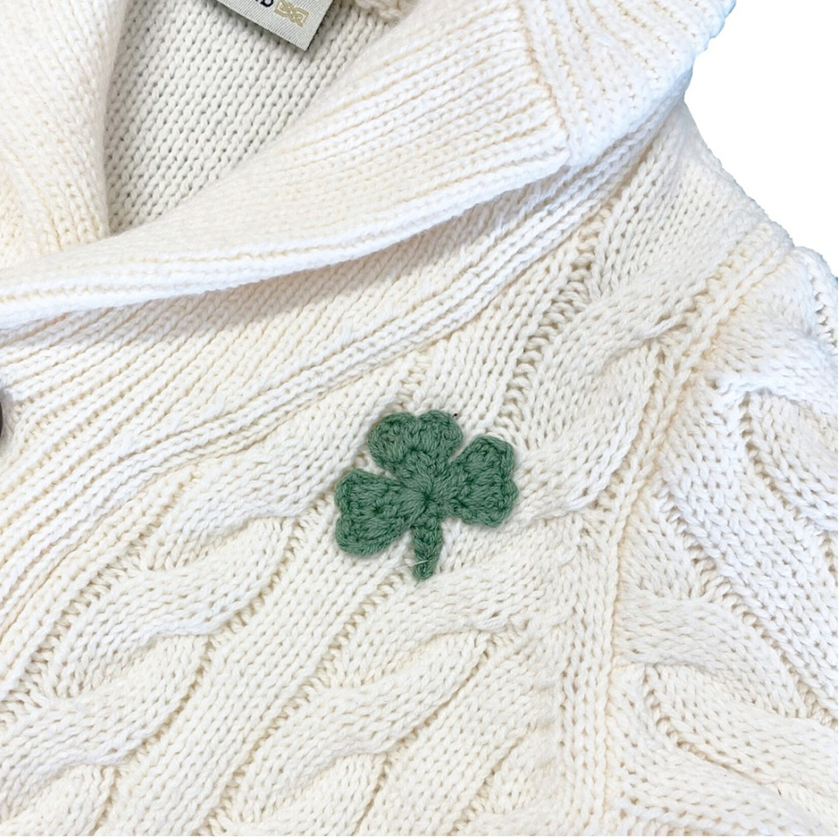 KIDS CLOTHES PATRICK FRANCIS KNIT KIDS CARDIGAN w SHAMROCK