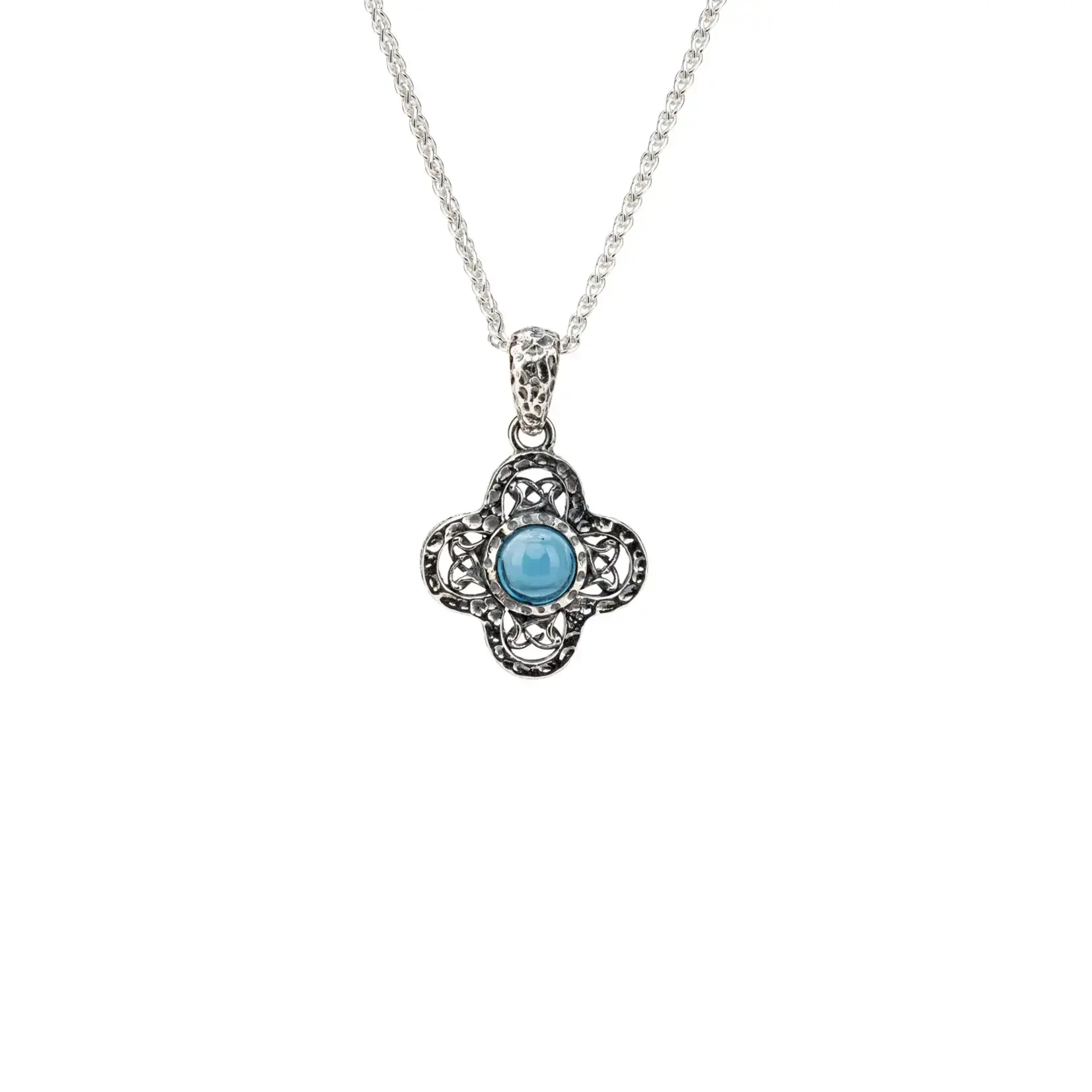 PENDANTS & NECKLACES KEITH JACK STERLING WHIRLPOOL PENDANT SML - London Blue Topaz