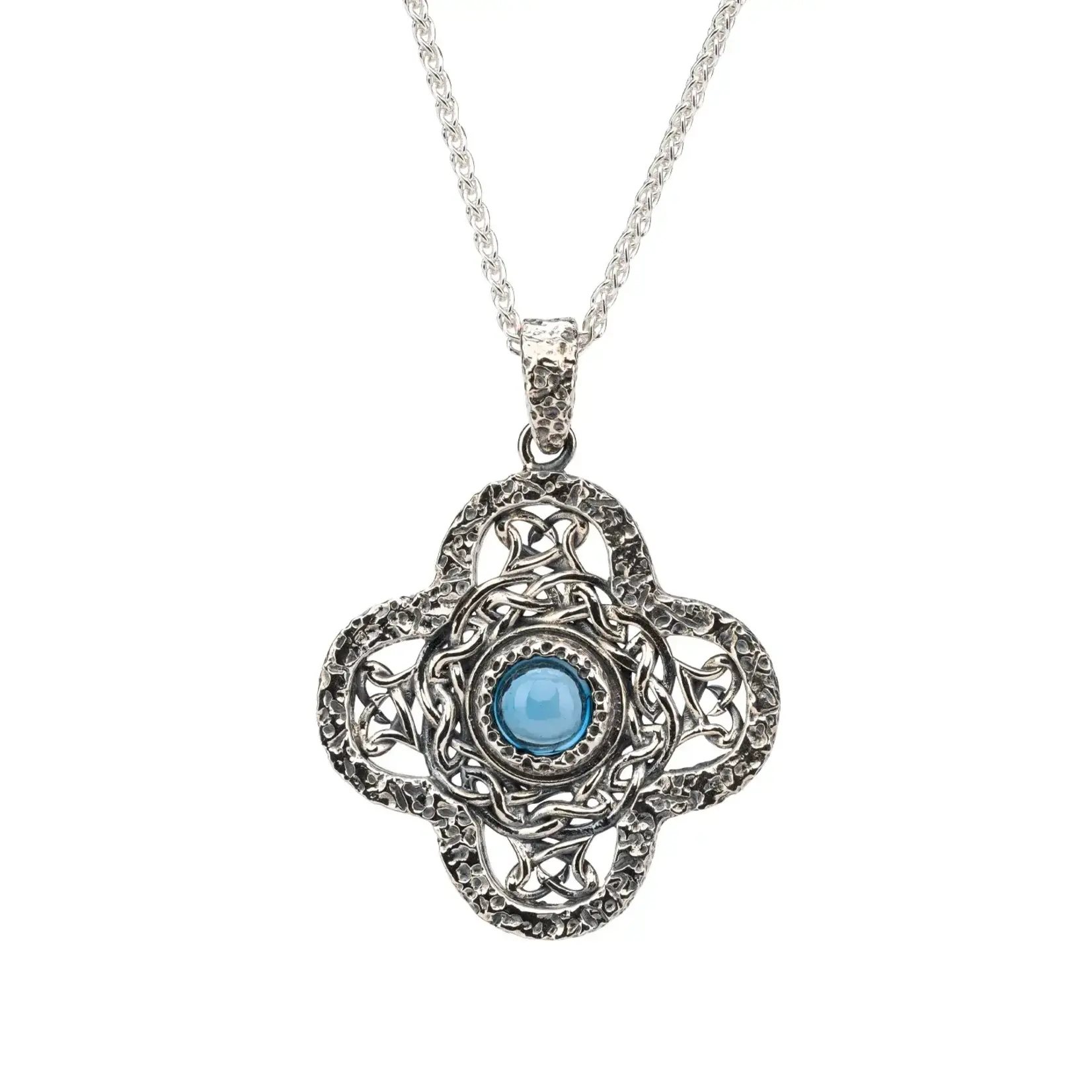PENDANTS & NECKLACES KEITH JACK STERLING WHIRLPOOL PENDANT LRG - London Blue Topaz