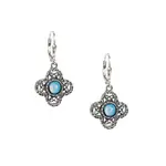 EARRINGS KEITH JACK STERLING WHIRLPOOL DROP EARRINGS - London Blue Topaz