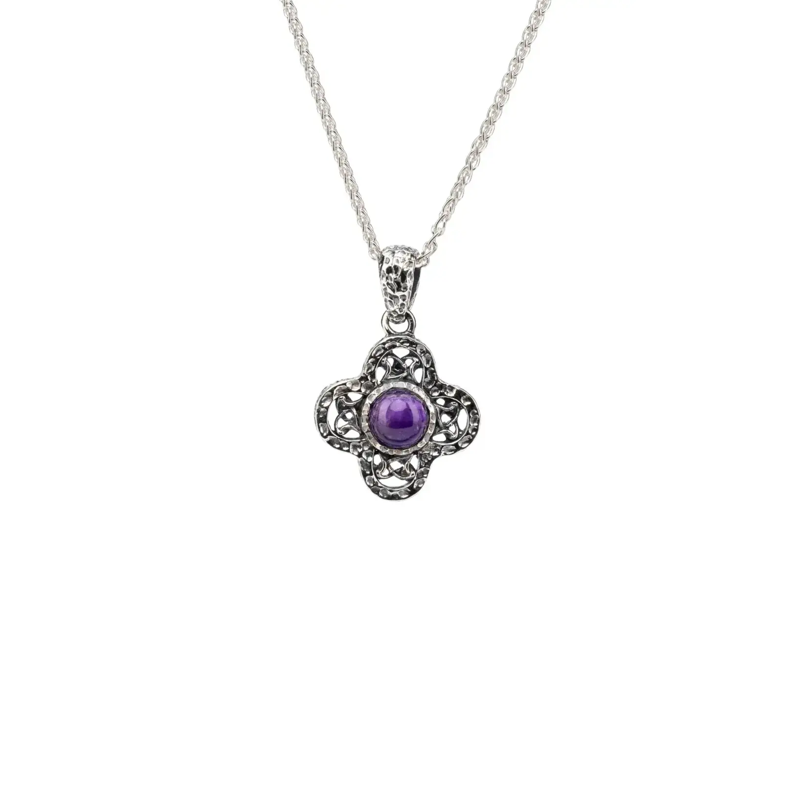 PENDANTS & NECKLACES KEITH JACK STERLING WHIRLPOOL PENDANT SML - Amethyst