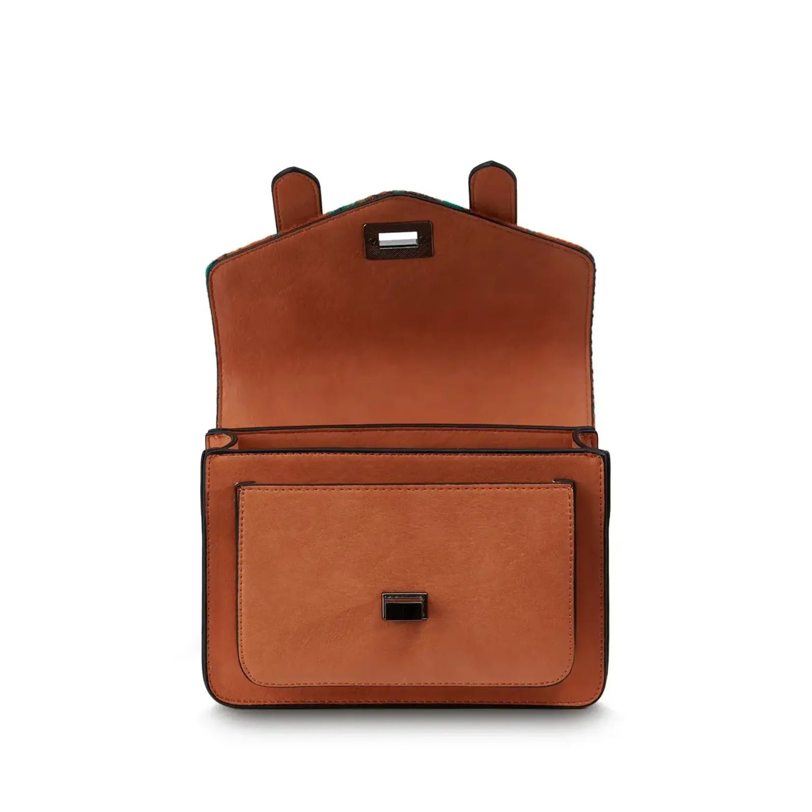 ACCESSORIES ISLANDER MEDIUM SATCHEL w HARRIS TWEED Orange Tartan