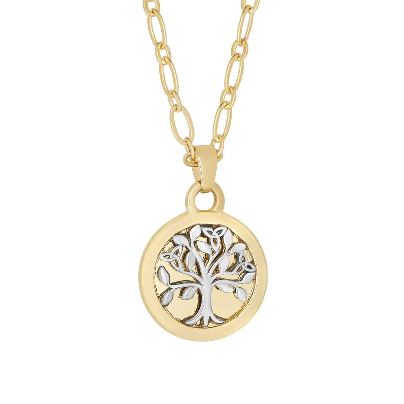 PENDANTS & NECKLACES SOLVAR SILVER & GP CELTIC TREE PENDANT