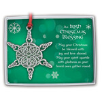 ORNAMENTS BOXED CELTIC SNOWFLAKE ORNAMENT w/BLESSING