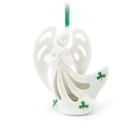 RELIGIOUS SHAMROCK ANGEL ORNAMENT