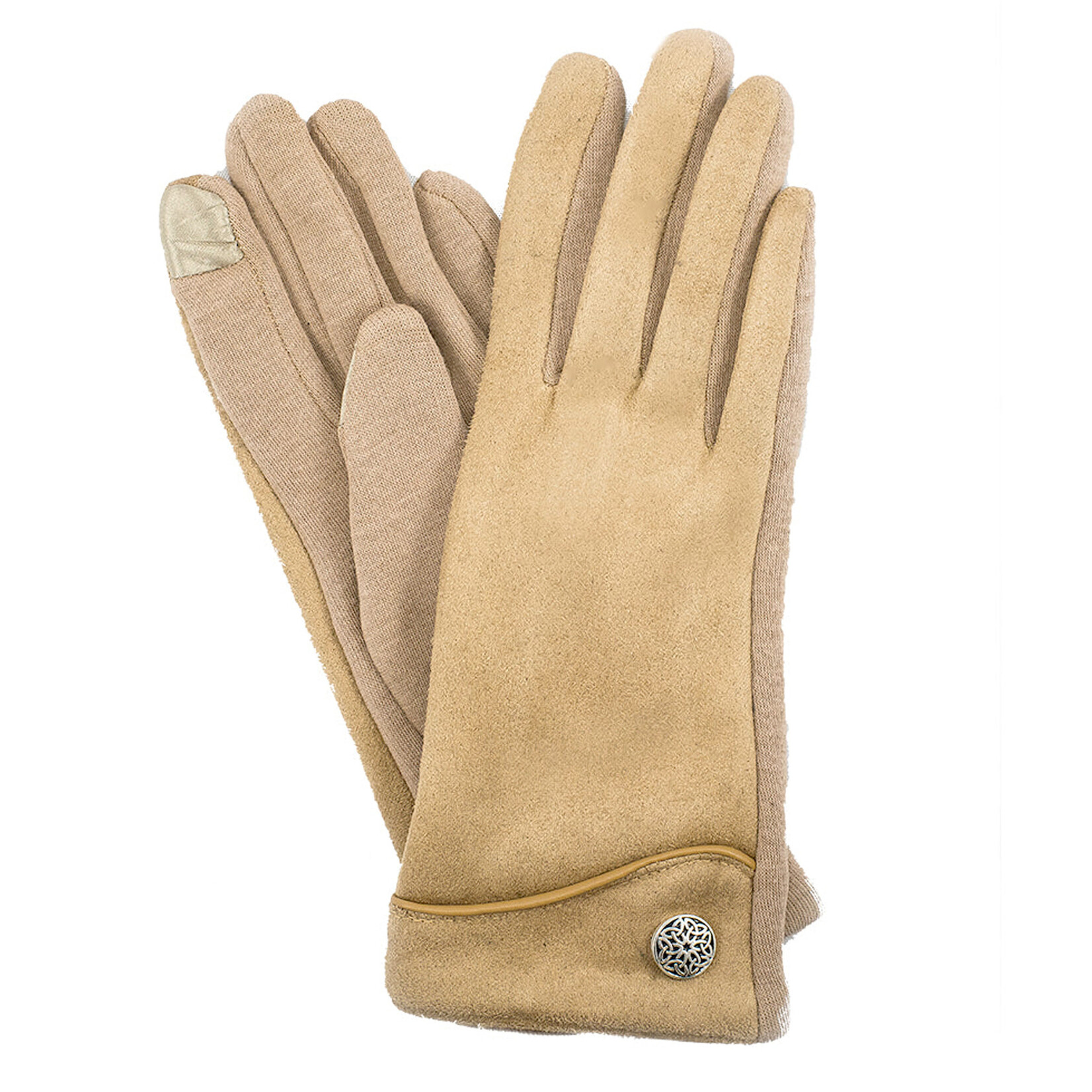 ACCESSORIES LADIES CELTIC BUTTON GLOVES - Tan