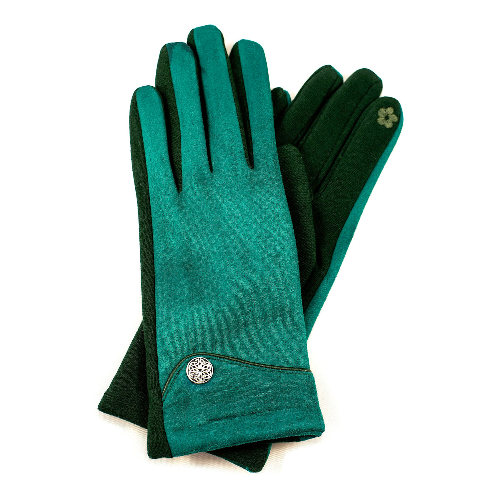 ACCESSORIES LADIES CELTIC BUTTON GLOVES - Forest Green
