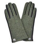ACCESSORIES LADIES CELTIC BUTTON GLOVES HERRI - Grn/Blk