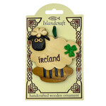 ORNAMENTS ISLANDCRAFT WOOD ORNAMENT - Shamrock Sheep