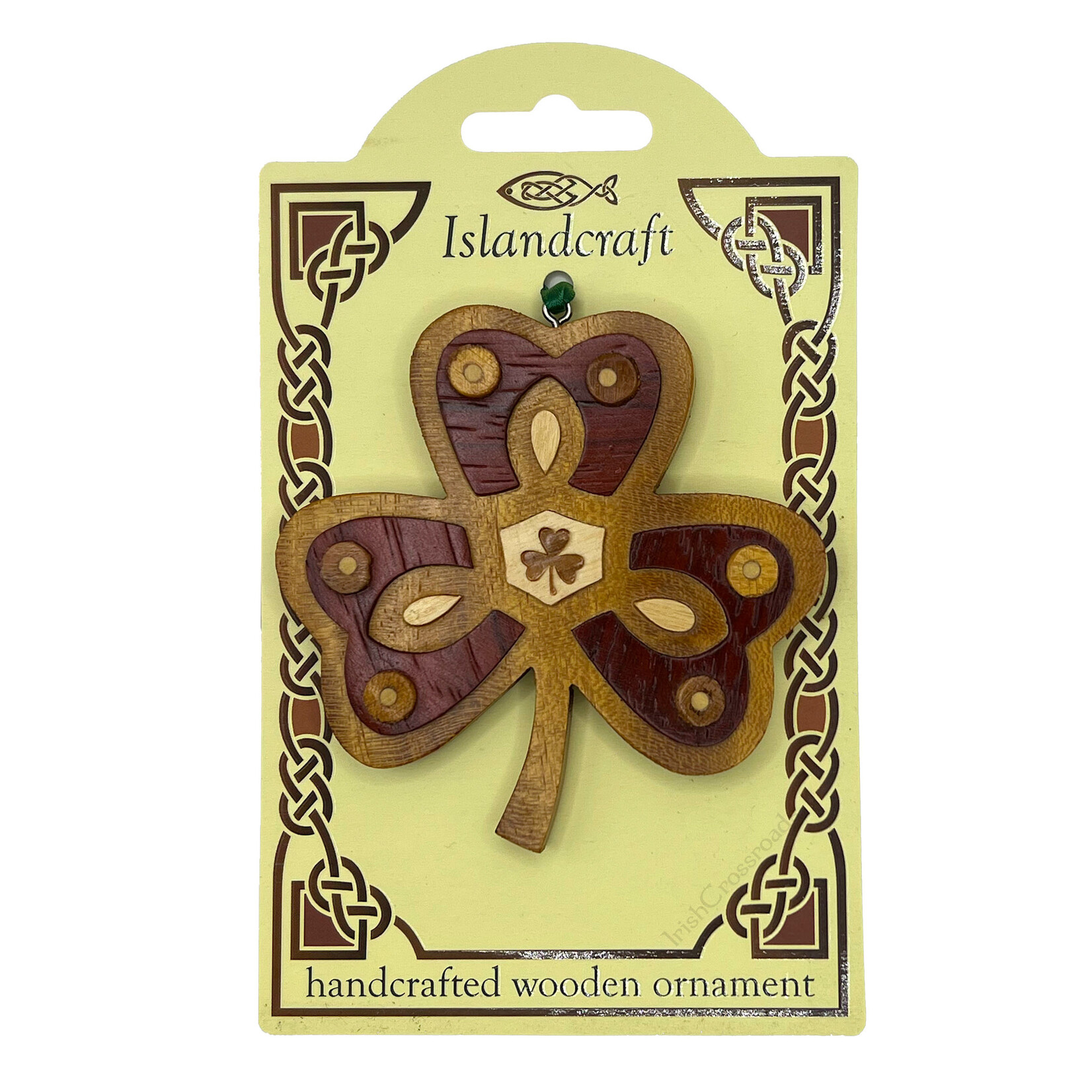 ORNAMENTS ISLANDCRAFT WOOD ORNAMENT - Shamrock