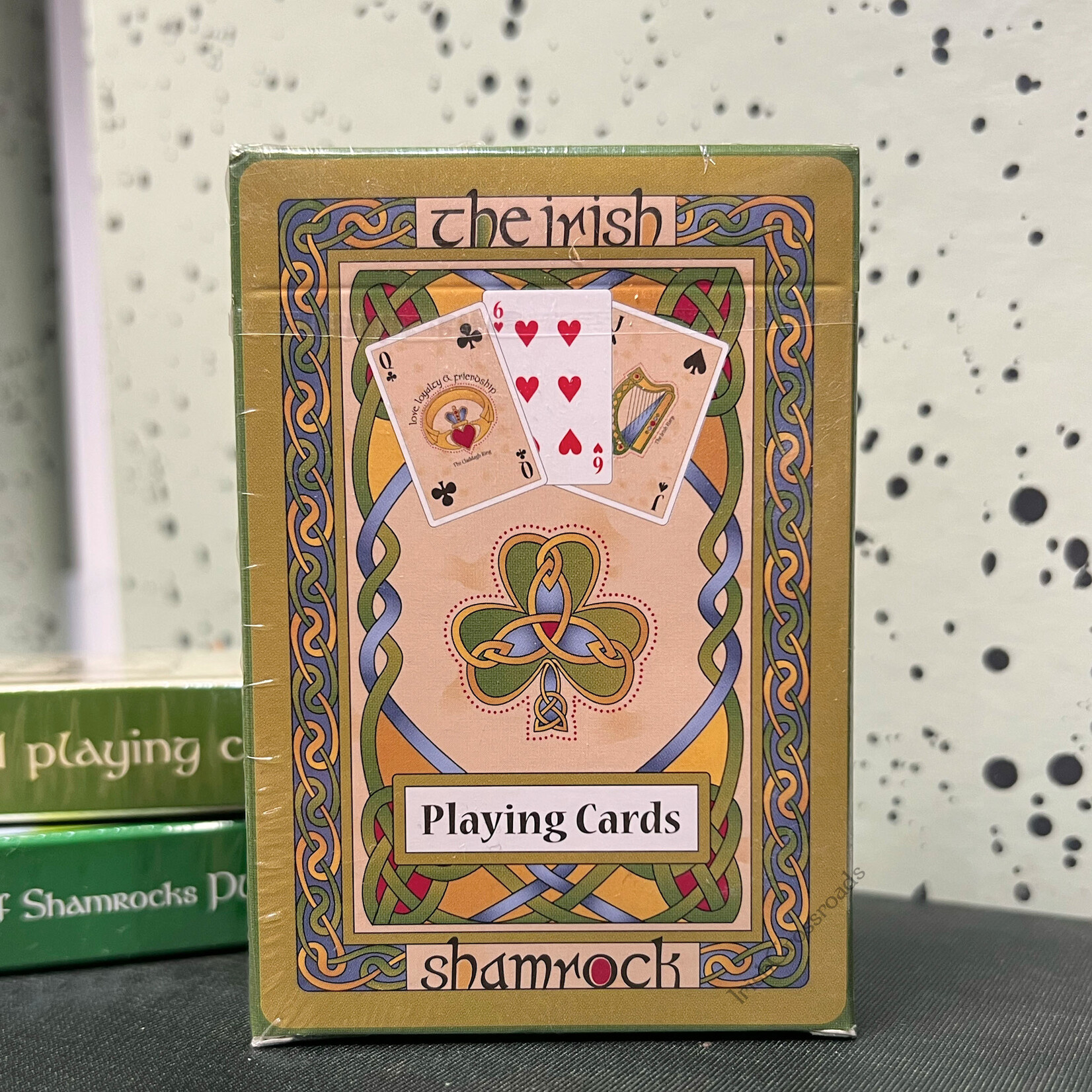 MISC NOVELTY CELTIC PLAYING CARDS - Celtic Weave Shamrock