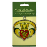 ORNAMENTS CELTIC REFLECTIONS ORNAMENT- Stained Glass Claddagh