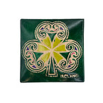 SMALL NOVELTY IRISH GIFTS SQUARE LEATHER PURSE - Shamrock