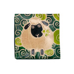 SMALL NOVELTY IRISH GIFTS SQUARE LEATHER PURSE - Sheep