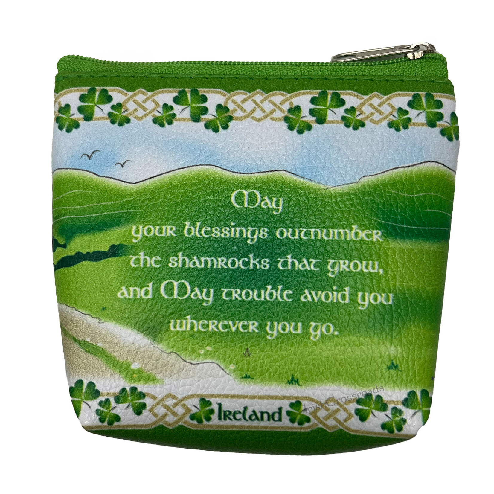 ACCESSORIES ZIP COIN PURSE - Land of Shamrocks
