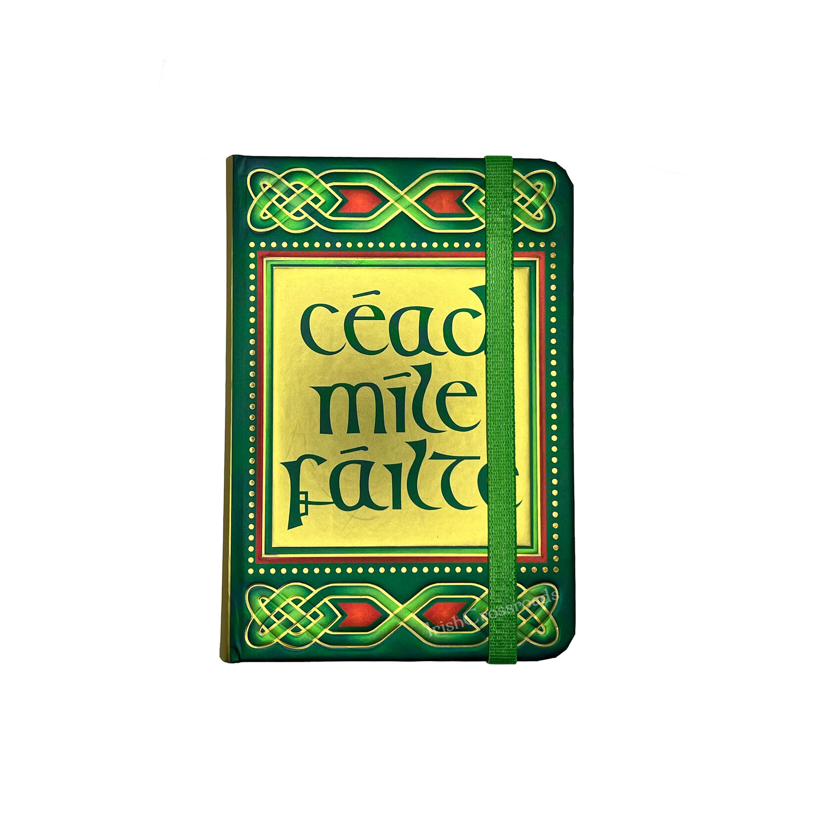 NOVELTY CELTIC NOTEBOOK - Cead Mile Failte (Grn)