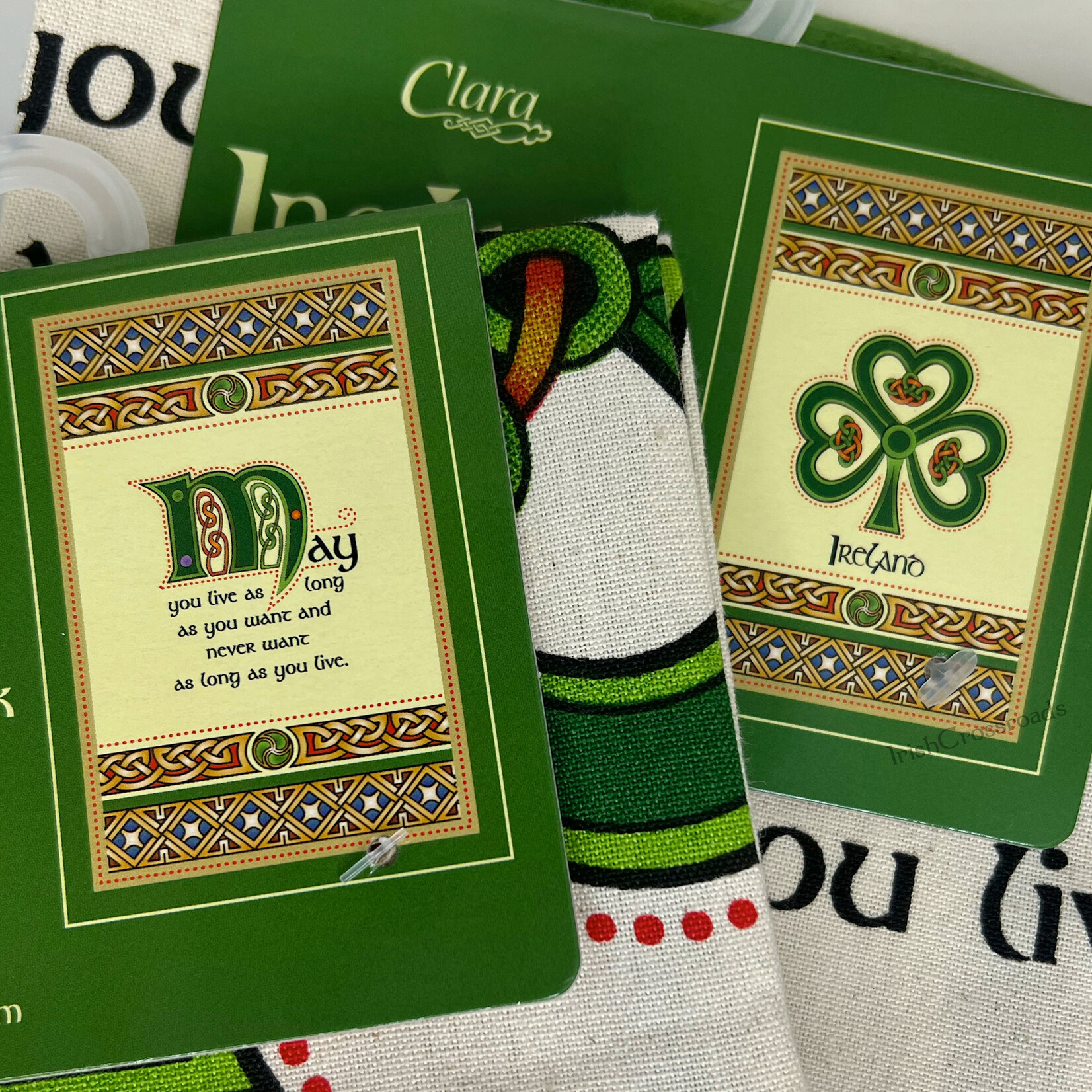 TEAPOTS, MUGS & ACCESSORIES CELTIC CLARA TEA TOWEL (2) - BLESSING