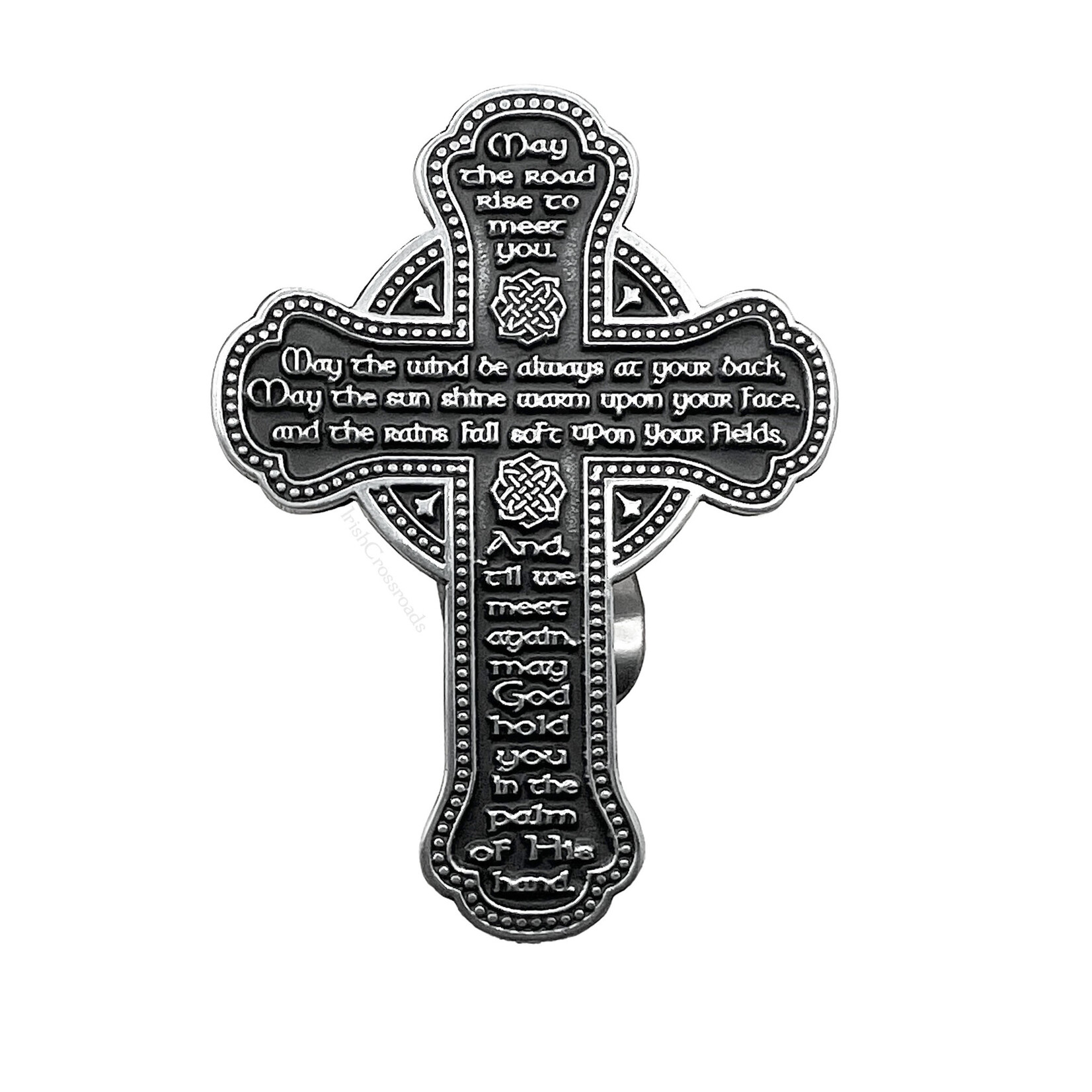 KEYCHAINS/CAR/ETC CELTIC CROSS IRISH BLESSING VISOR CLIP