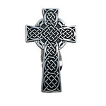 KEYCHAINS/CAR/ETC CELTIC CROSS w/ KNOTS VISOR CLIP