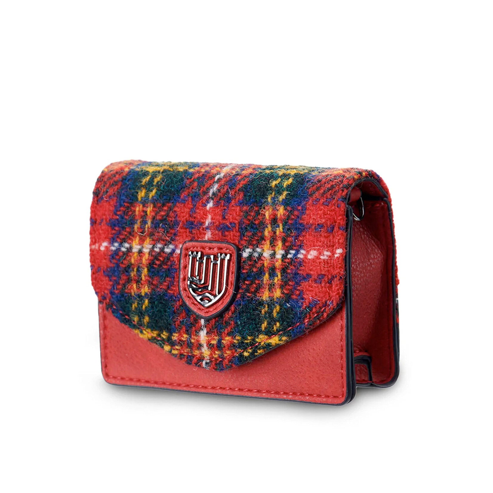ACCESSORIES ISLANDER CARD CASE w HARRIS TWEED Royal Stewart