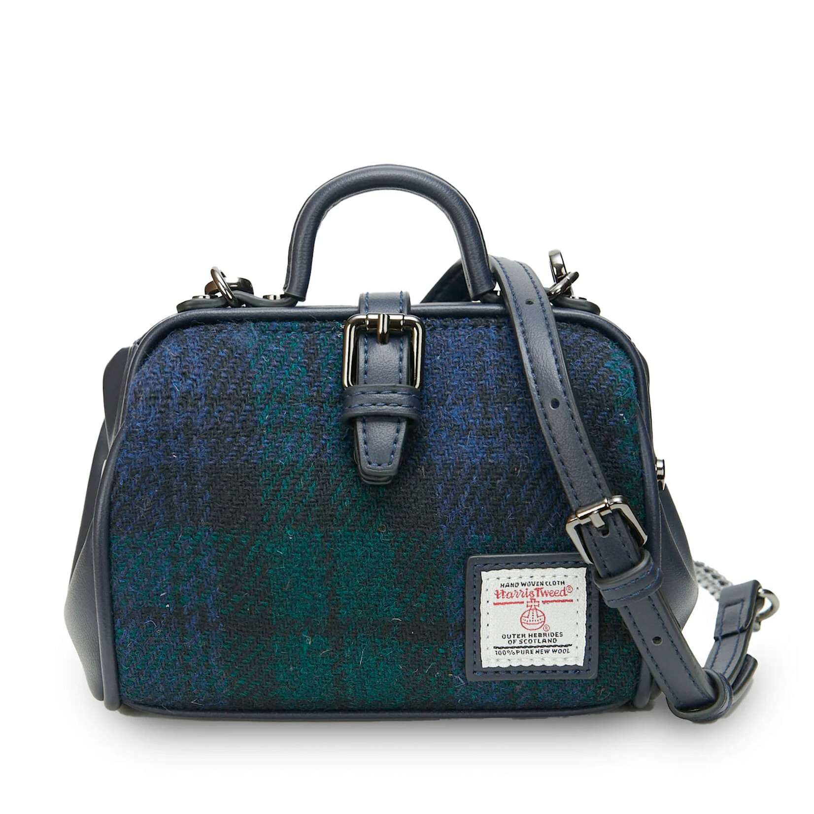 ACCESSORIES ISLANDER MINI DOCTOR BAG w HARRIS TWEED Black Watch