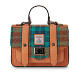 ACCESSORIES ISLANDER MINI SATCHEL w HARRIS TWEED Orange Tartan