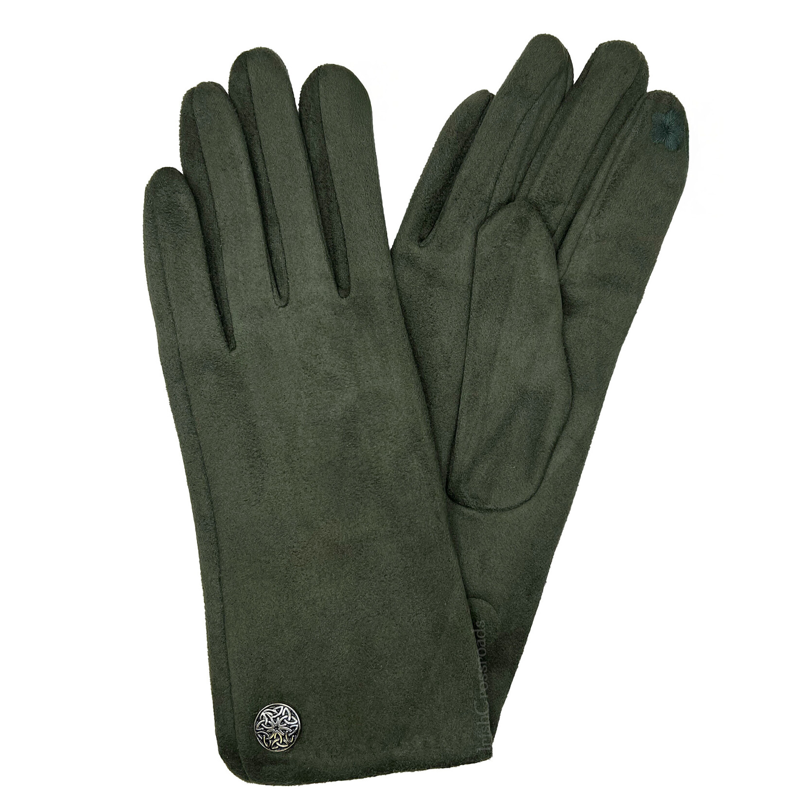 ACCESSORIES LADIES CELTIC BUTTON GLOVES - Dark Olive