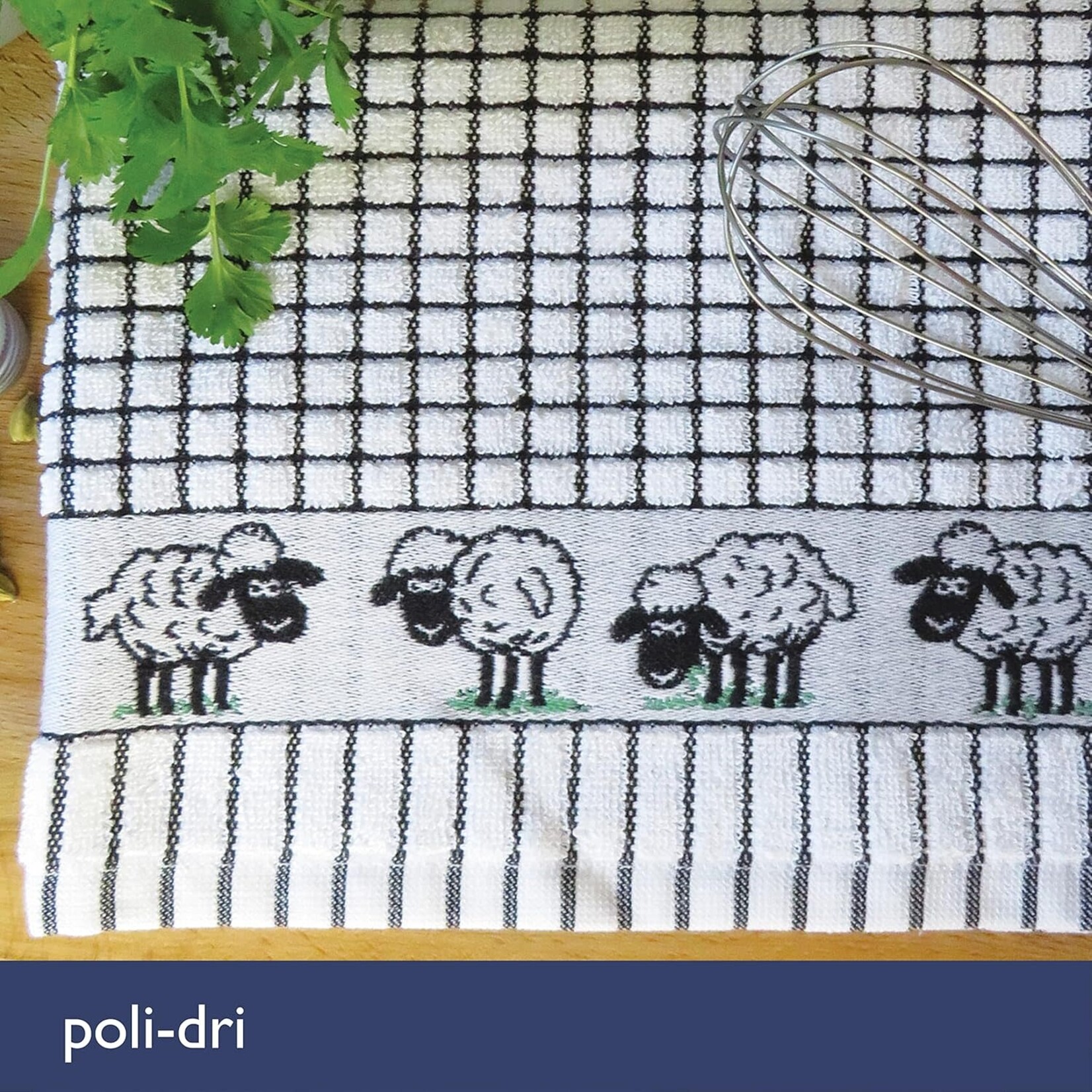 KITCHEN & ACCESSORIES POLI-DRI JACQUARD TOWEL with SHEEP
