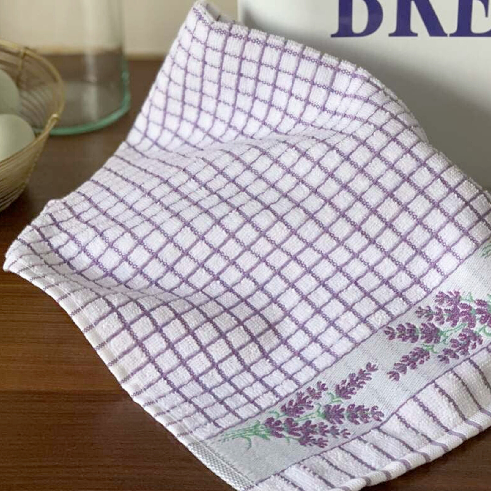 KITCHEN & ACCESSORIES POLI-DRI JACQUARD TOWEL with LAVENDER SPRIG