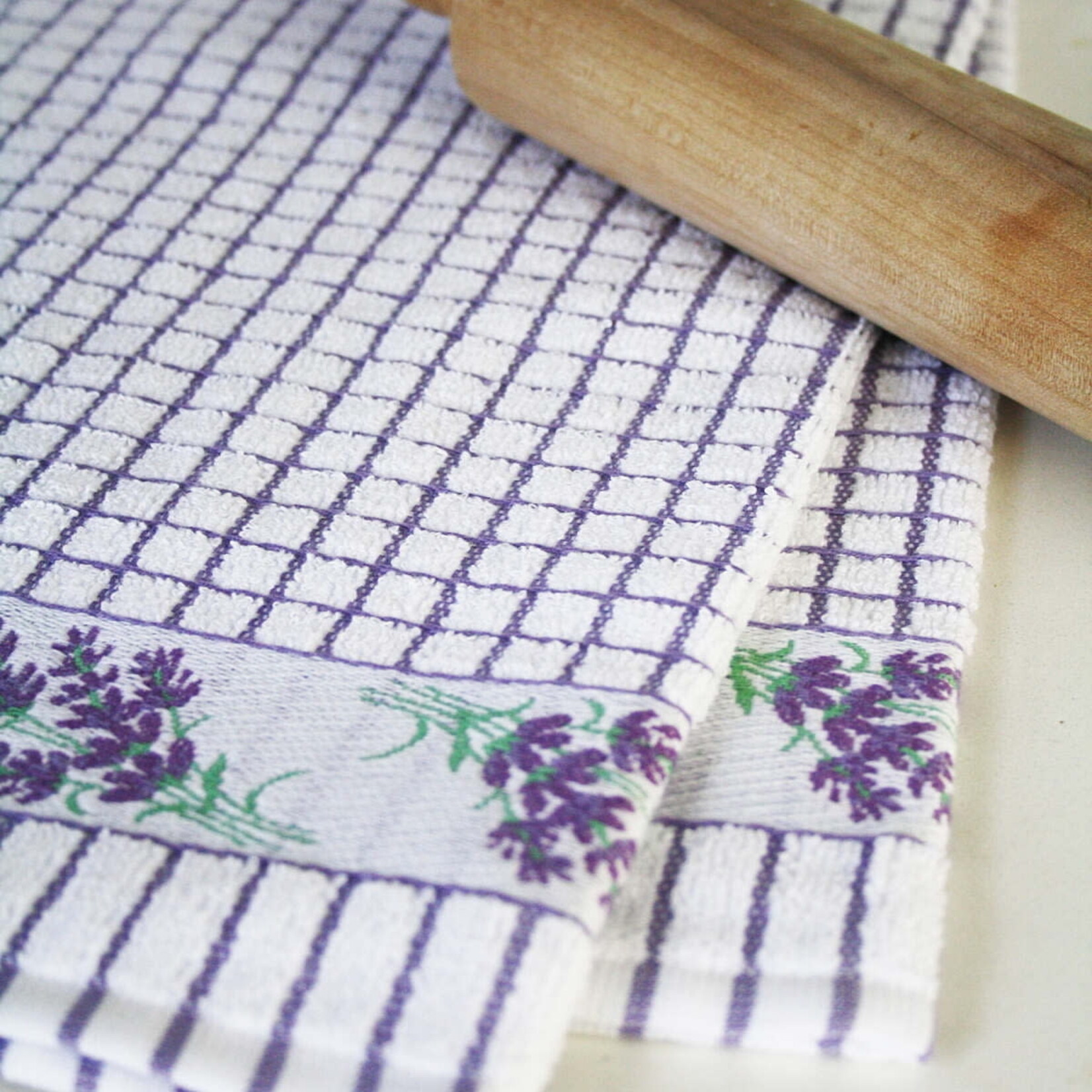 KITCHEN & ACCESSORIES POLI-DRI JACQUARD TOWEL with LAVENDER SPRIG