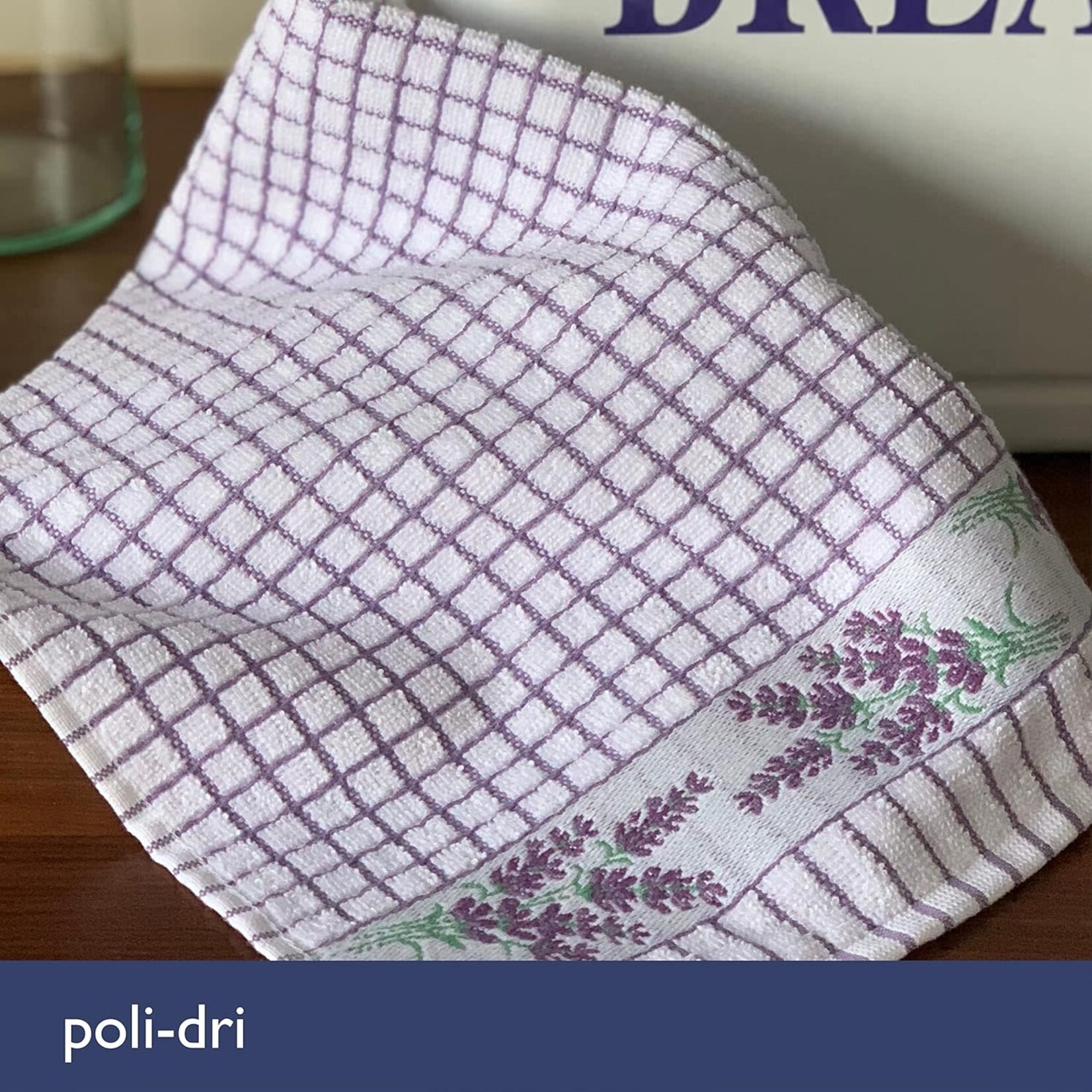 KITCHEN & ACCESSORIES POLI-DRI JACQUARD TOWEL with LAVENDER SPRIG