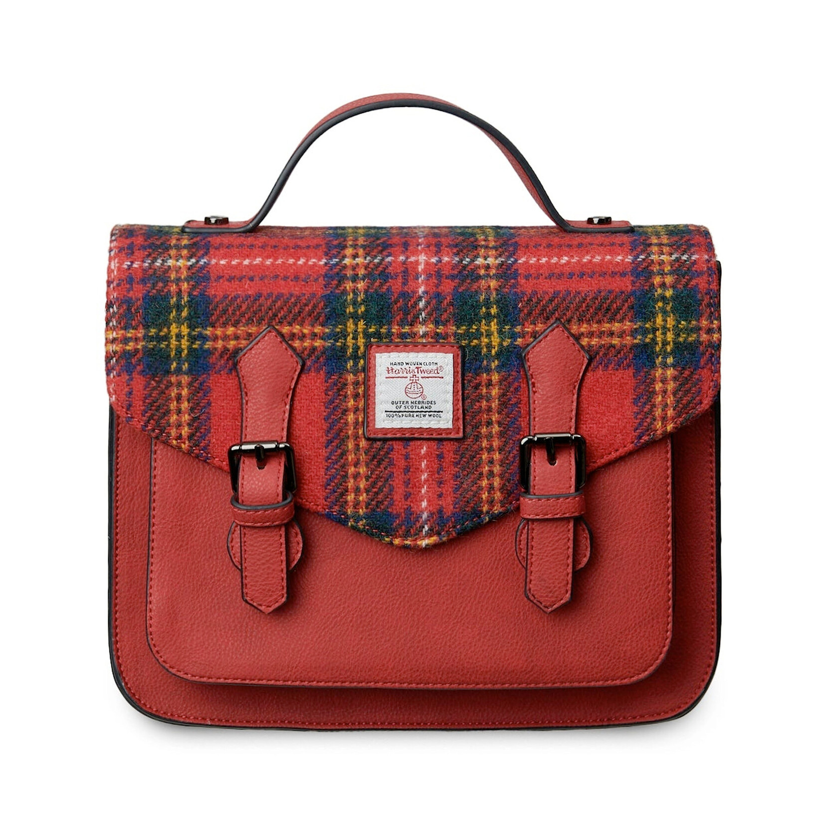 ACCESSORIES ISLANDER MEDIUM CALTON SATCHEL w HARRIS TWEED Royal Stewart