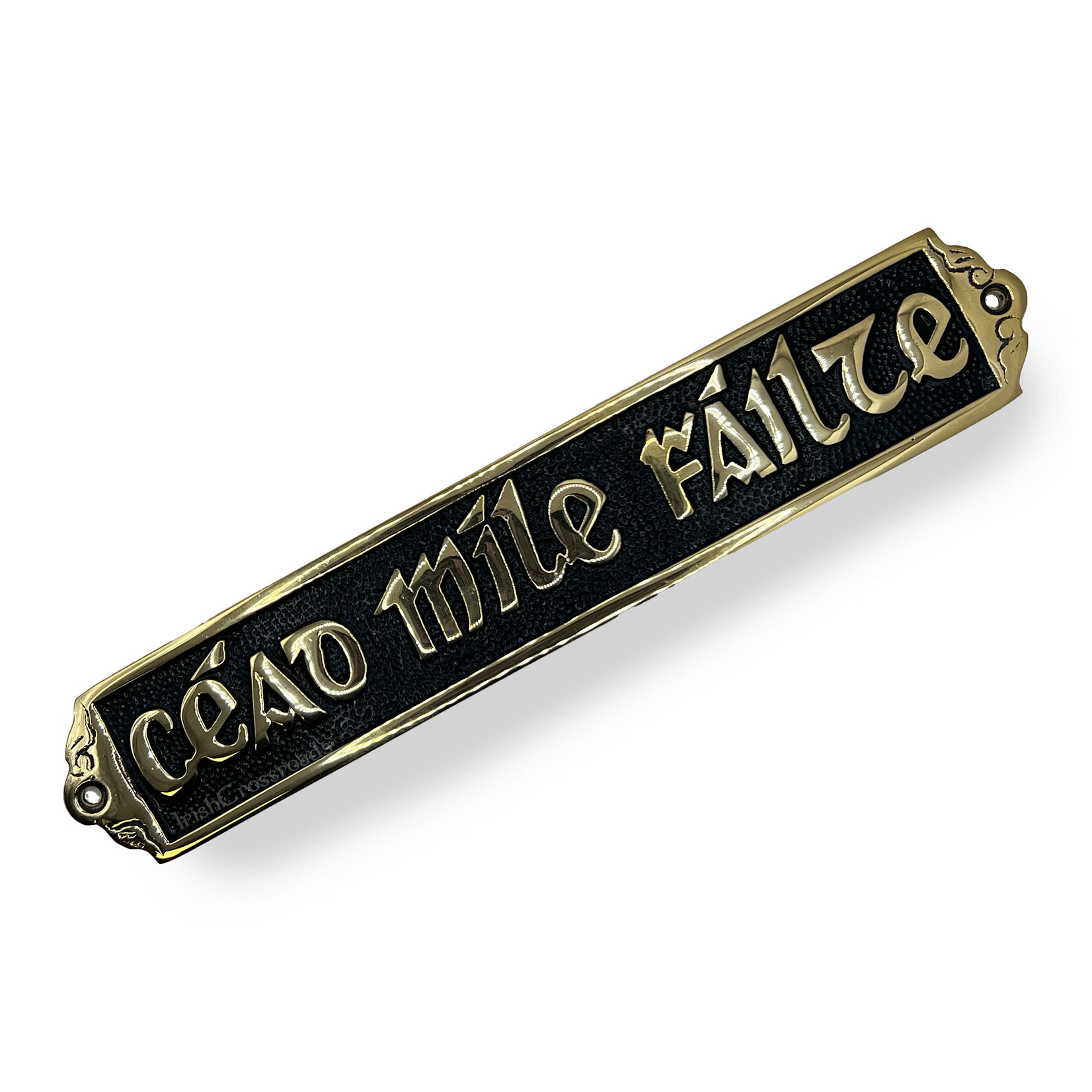 DECOR "CEAD MILE FAILTE" BRASS/BLACK PLAQUE