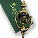 DECOR "CEAD MILE FAITLE" BRASS/BLACK DOOR KNOCKER