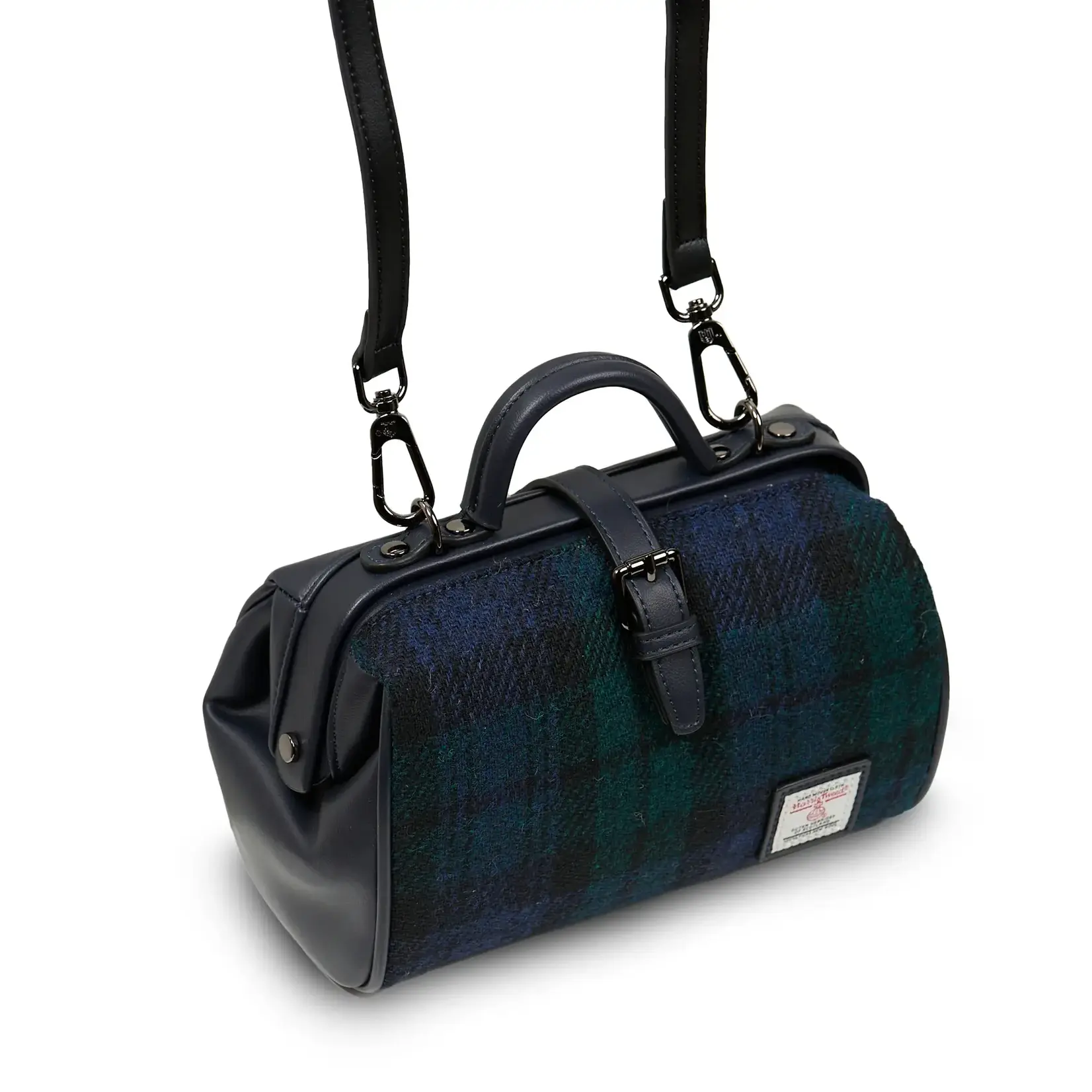 ACCESSORIES ISLANDER MEDIUM DOCTOR BAG w HARRIS TWEED Black Watch