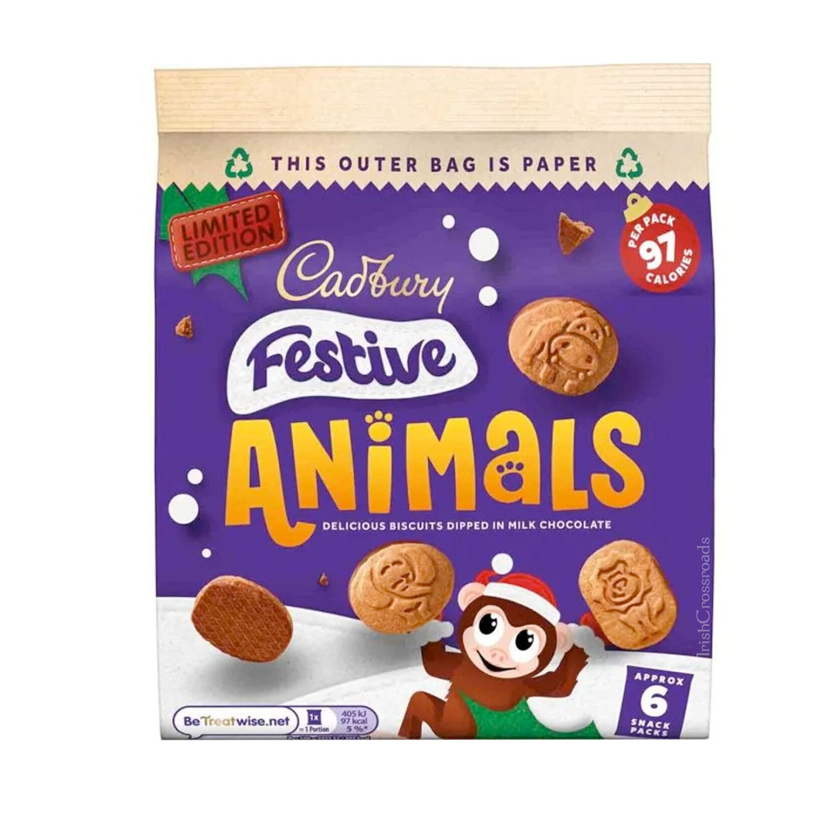 COOKIES & BISCUITS CADBURY FESTIVE ANIMALS (119g)