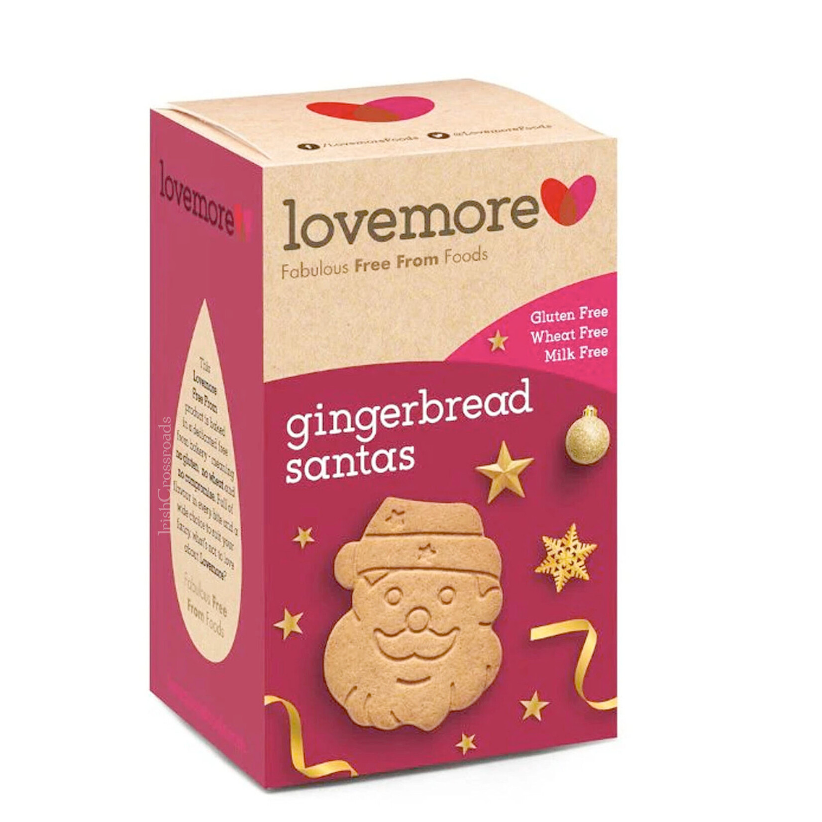 COOKIES & BISCUITS LOVEMORE GLUTEN FREE GINGERBREAD SANTAS (195g)