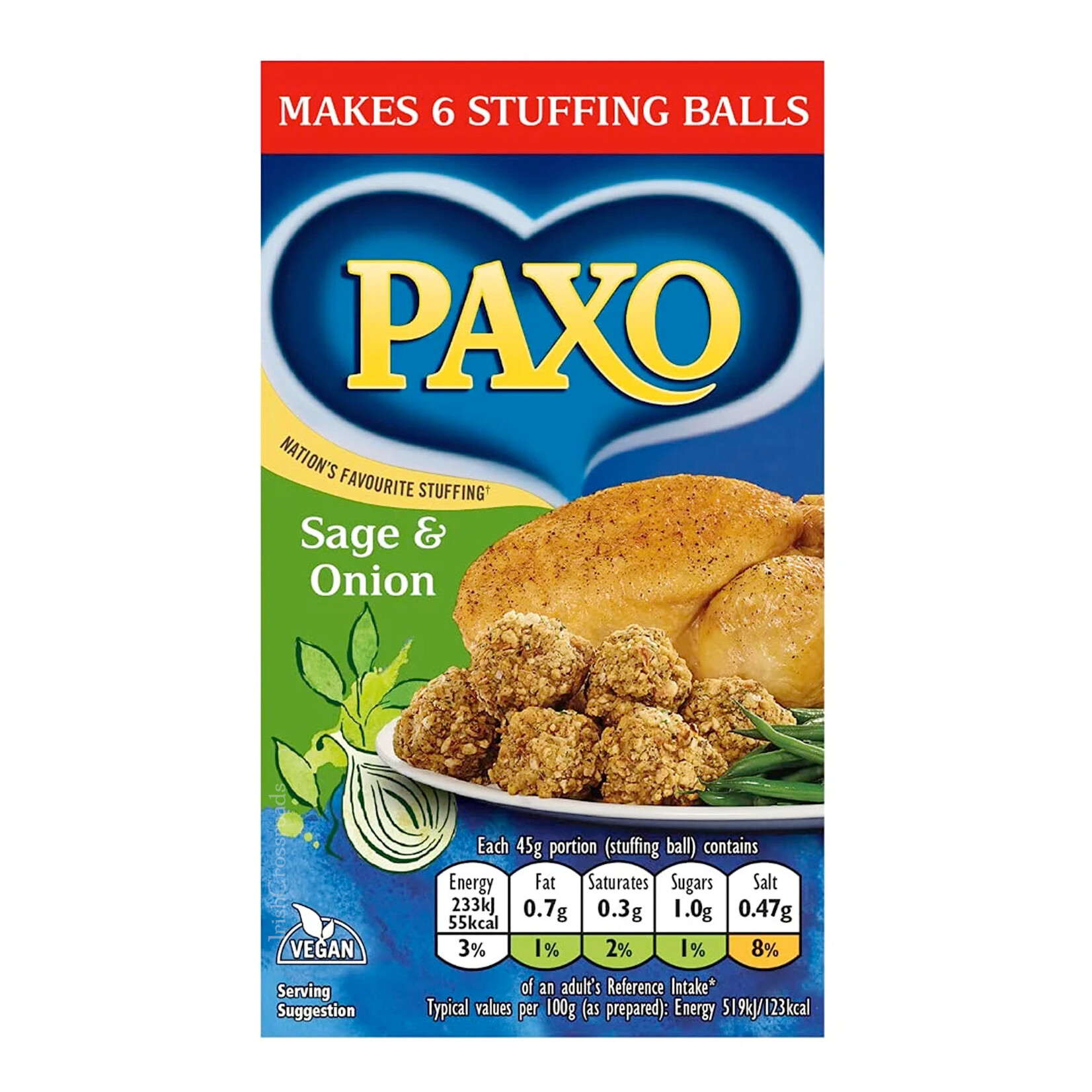 PANTRY STAPLES PAXO SAGE & ONION STUFFING MIX (85g)
