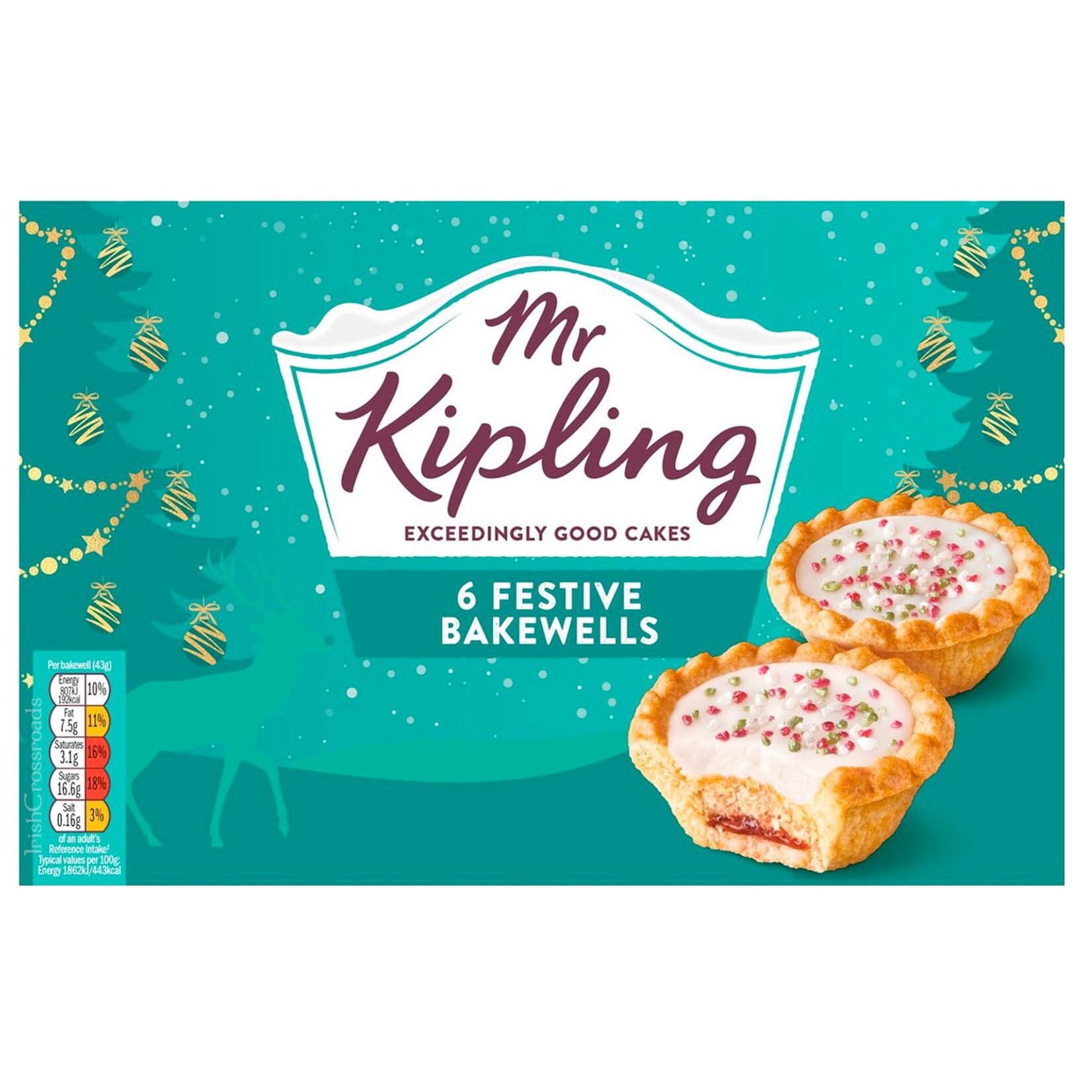 HOLIDAY TREATS MR. KIPLING FESTIVE BAKEWELLS (258g) - 6pk