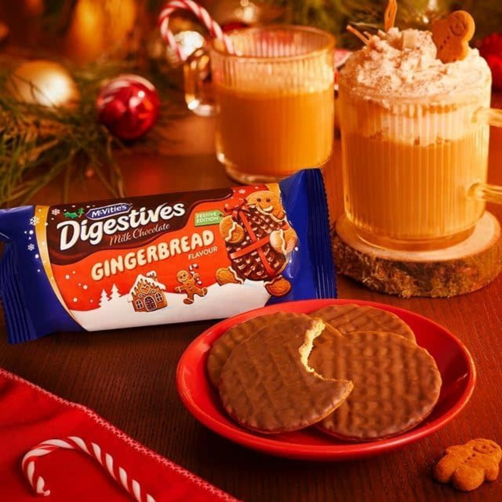 COOKIES & BISCUITS McVITIES GINGERBREAD CHOC DIGESTIVE BISCUITS (266g)