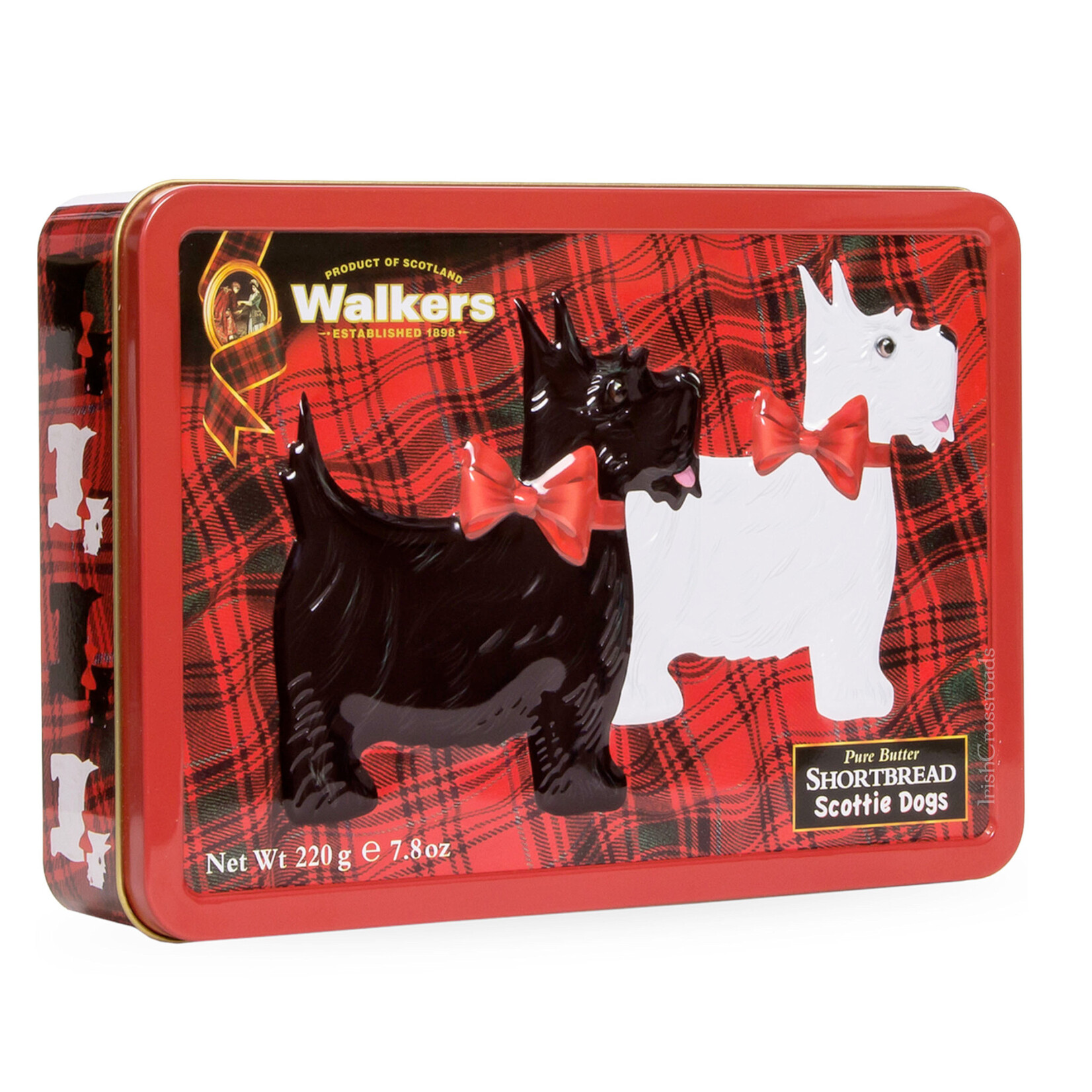 COOKIES & BISCUITS WALKERS SCOTTIE RECTANGLE SHORTBREAD TIN (220g / 7.8oz)