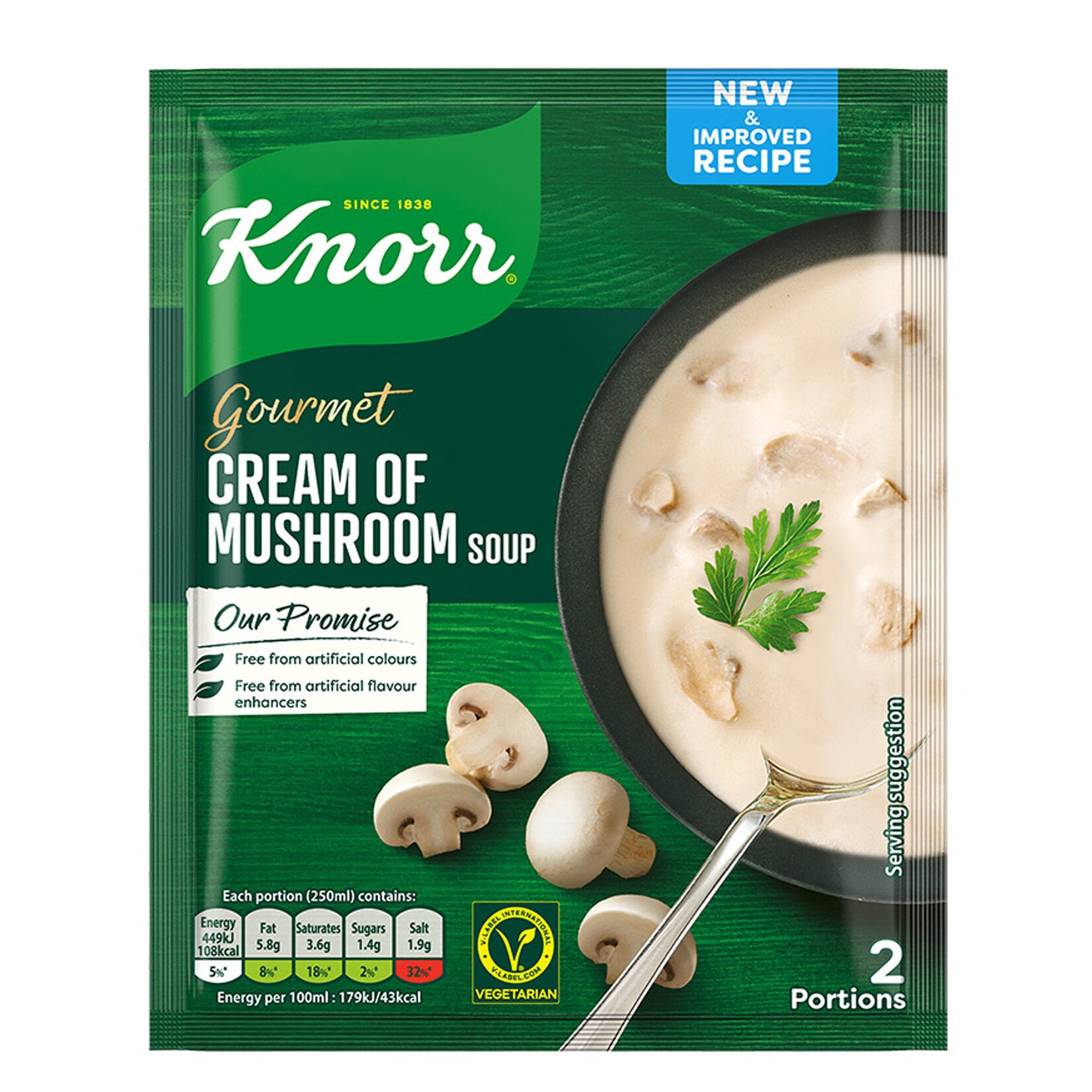 PANTRY STAPLES KNORR GOURMET CREAM of MUSHROOM SOUP (48g)