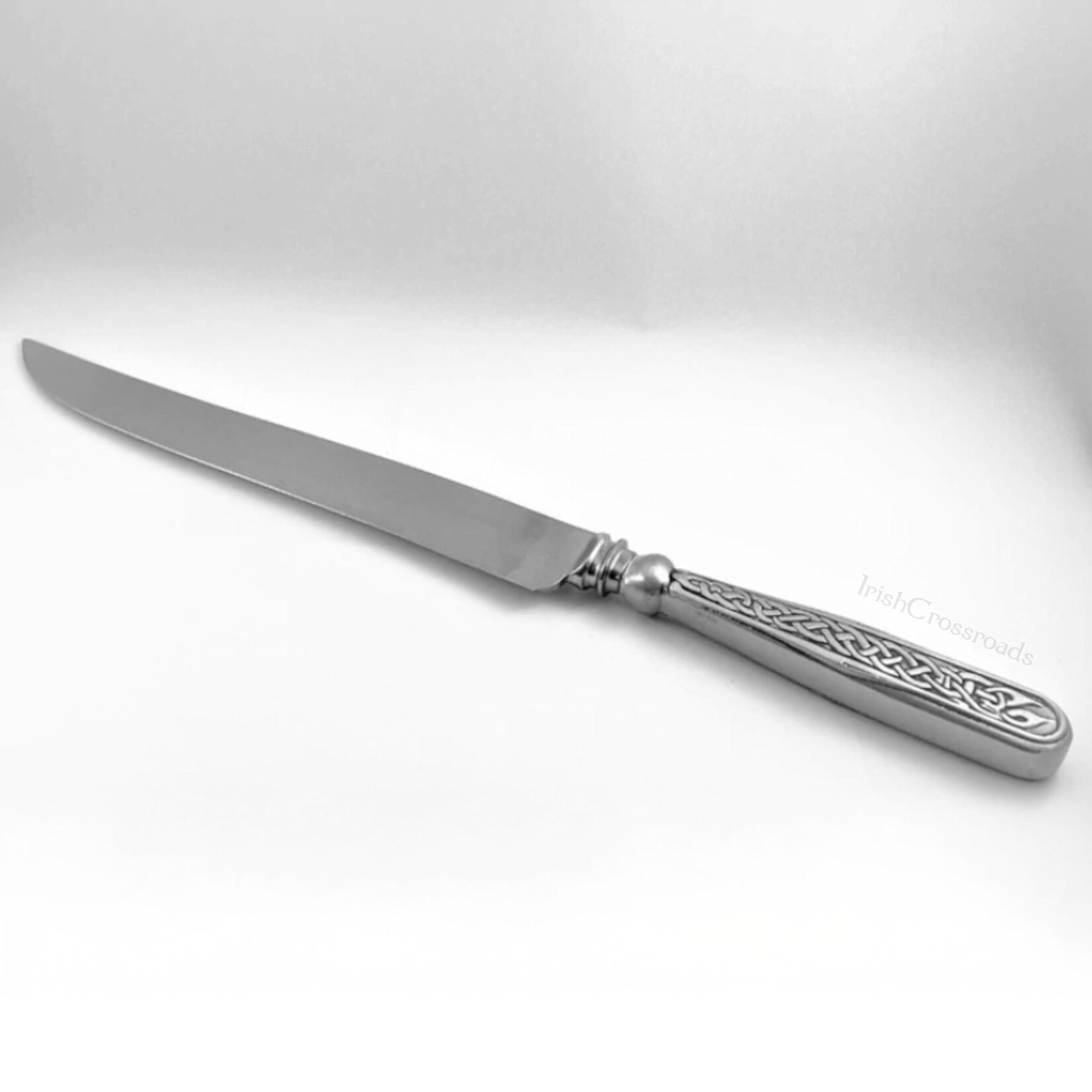 WEDDING ACCESSORIES MULLINGAR PEWTER WEDDING CAKE KNIFE - Celtic Knot