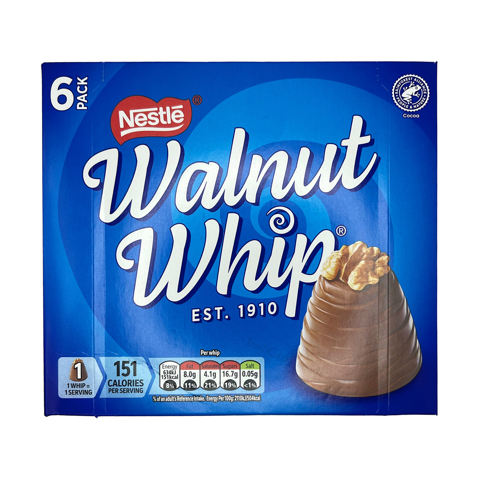 CANDY NESTLE WALNUT WHIP 6 PACK (180g)