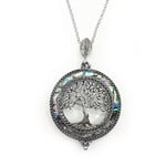 PENDANTS & NECKLACES TREE of LIFE MAGNIFYING GLASS PENDANT - 30" Chain